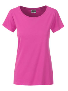 Ladies Basic T James & Nicholson - pink