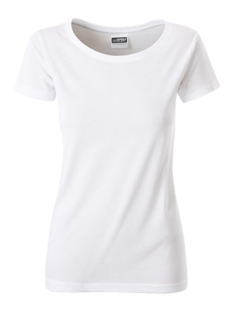 Ladies Basic T James & Nicholson - white