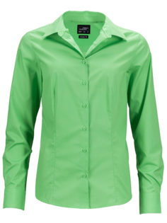 Ladies Business Shirt Long Sleeved James & Nicholson - lime green