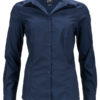 Ladies Business Shirt Long Sleeved James & Nicholson - navy