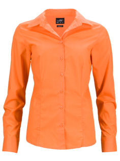 Ladies Business Shirt Long Sleeved James & Nicholson - orange