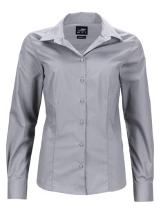 Ladies Business Shirt Long Sleeved James & Nicholson - steel