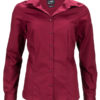 Ladies Business Shirt Long Sleeved James & Nicholson - wine