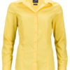 Ladies Business Shirt Long Sleeved James & Nicholson - yellow