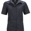 Ladies Business Shirt Short Sleeved James & Nicholson - black