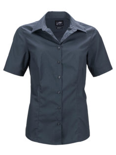 Ladies Business Shirt Short Sleeved James & Nicholson - carbon