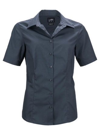 Ladies Business Shirt Short Sleeved James & Nicholson - carbon