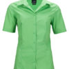 Ladies Business Shirt Short Sleeved James & Nicholson - lime green