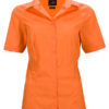 Ladies Business Shirt Short Sleeved James & Nicholson - orange