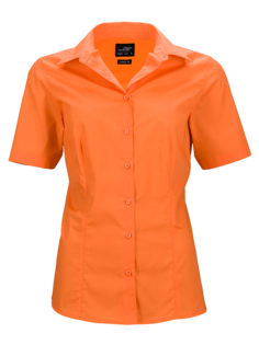 Ladies Business Shirt Short Sleeved James & Nicholson - orange