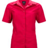 Ladies Business Shirt Short Sleeved James & Nicholson - red