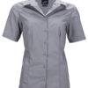 Ladies Business Shirt Short Sleeved James & Nicholson - steel grey