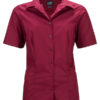 Ladies Business Shirt Short Sleeved James & Nicholson - wine