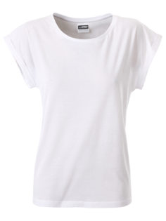 Ladies Casual T James & Nicholson - white