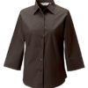 Ladies Fitted Shirt Russel - chocolate brown