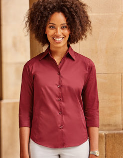 Ladies Fitted Shirt Russel - port