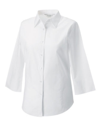 Ladies Fitted Shirt Russel - white