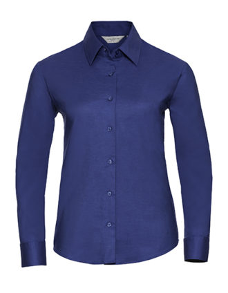 Ladies Long Sleeve Oxford Shirt Russel - aztec blue