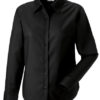 Ladies Long Sleeve Oxford Shirt Russel - black