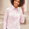 Ladies Long Sleeve Oxford Shirt Russel - classic pink