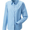 Ladies Long Sleeve Oxford Shirt Russel - oxford blue
