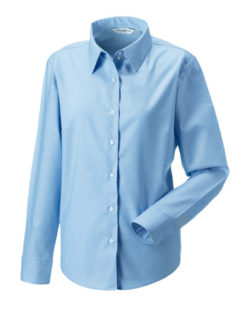 Ladies Long Sleeve Oxford Shirt Russel - oxford blue