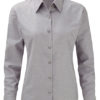 Ladies Long Sleeve Oxford Shirt Russel - silver