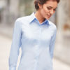 Ladies Long Sleeve Ultimate Non Iron Shirt Russell - bright sky