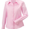 Ladies Long Sleeve Ultimate Non Iron Shirt Russell - classic pink