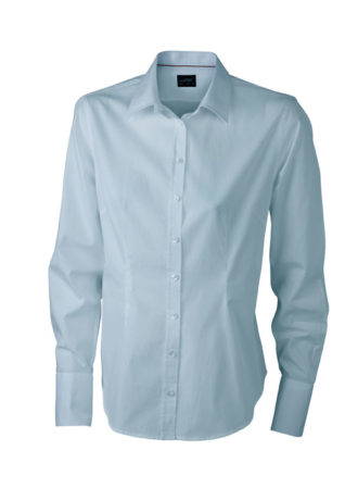 Ladies Long Sleeved Blouse James & Nicholson - light blue