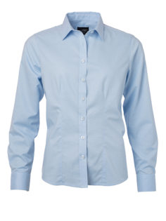 Ladies Shirt Longsleeve Oxford James & Nicholson - light blue