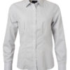 Ladies Shirt Longsleeve Oxford James & Nicholson - white