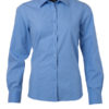 Ladies Shirt Longsleeve Poplin James & Nicholson - aqua