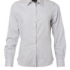 Ladies Shirt Longsleeve Poplin James & Nicholson - light grey