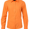 Ladies Shirt Longsleeve Poplin James & Nicholson - orange