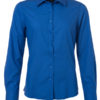 Ladies Shirt Longsleeve Poplin James & Nicholson - royal