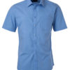 Ladies Shirt Shortsleeve Poplin James & Nicholson - aqua