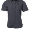 Ladies Shirt Shortsleeve Poplin James & Nicholson - carbon