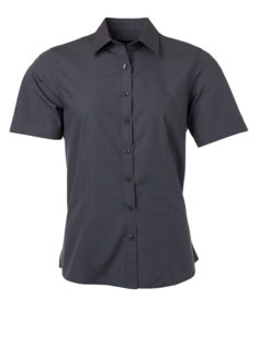 Ladies Shirt Shortsleeve Poplin James & Nicholson - carbon