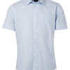 Ladies Shirt Shortsleeve Poplin James & Nicholson - light blue