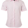 Ladies Shirt Shortsleeve Poplin James & Nicholson - light pink