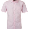 Ladies Shirt Shortsleeve Poplin James & Nicholson - light pink