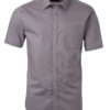 Ladies Shirt Shortsleeve Poplin James & Nicholson - steel grey