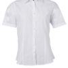 Ladies Shirt Shortsleeve Poplin James & Nicholson - white