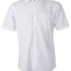 Ladies Shirt Shortsleeve Poplin James & Nicholson - white