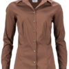 Ladies Shirt Slim Fit James & Nicholson - brown