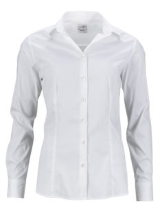 Ladies Shirt Slim Fit James & Nicholson - white