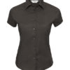 Ladies Short Sleeve Fitted Shirt Russel - black