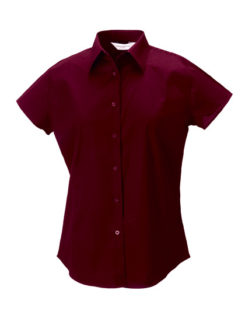 Ladies Short Sleeve Fitted Shirt Russel - port