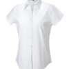 Ladies Short Sleeve Fitted Shirt Russel - white